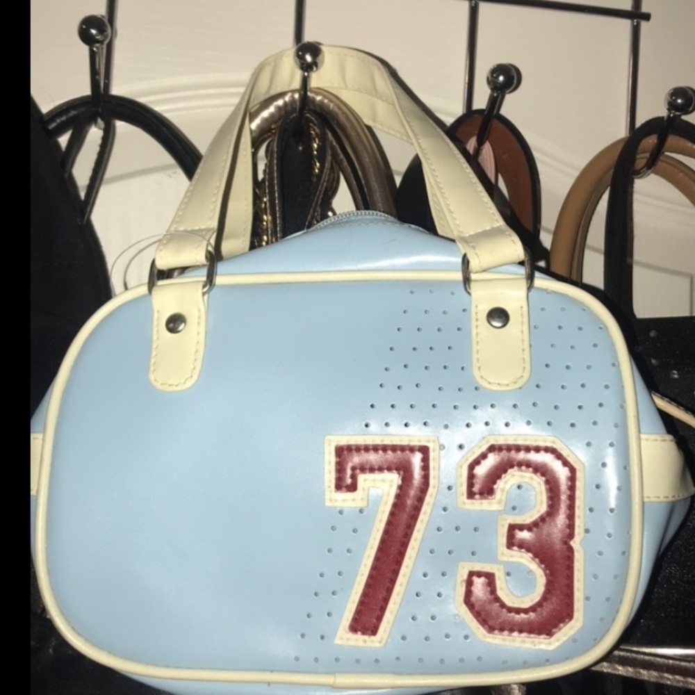 Cute mini vintage varsity hand bag